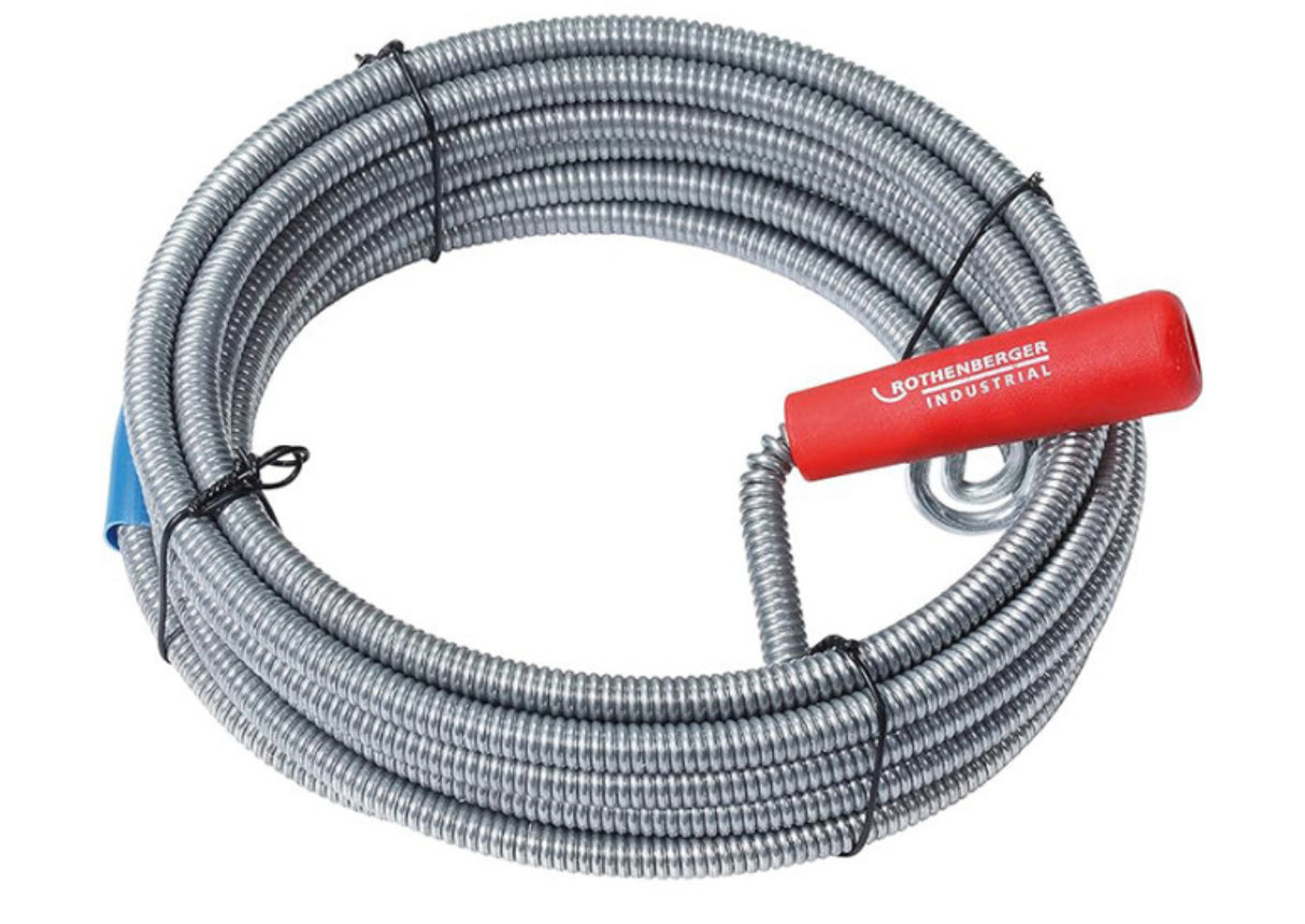 Sganciatore a spirale 5 m Ø9 mm con testa di aggancio - ROTHENBERGER 072984E