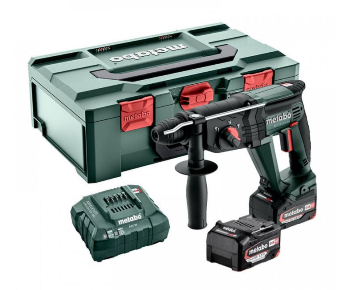 Perforatore scalpellatore 18V Li-Power SDS-plus 2,1 J (2x5,2 Ah) KH 18 LTX 24 in metabox - METABO 601712650