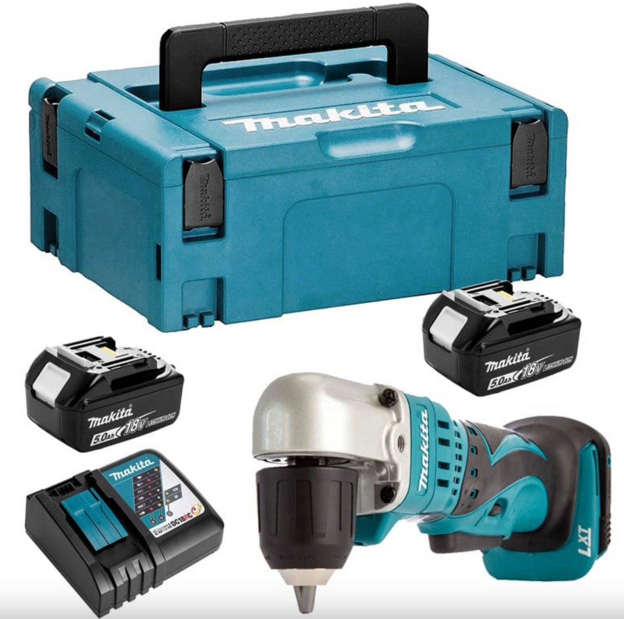 Trapano angolare 18V LXT (2x5,0 Ah) in MAKPAC - MAKITA DDA351RTJ