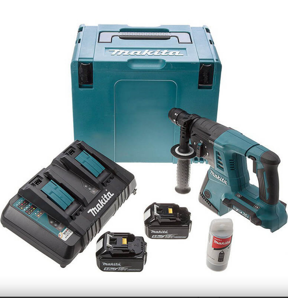 Martello perforatore 36V SDS-Plus (2x5,0 Ah) in MAKPAC - MAKITA DHR264PT2J