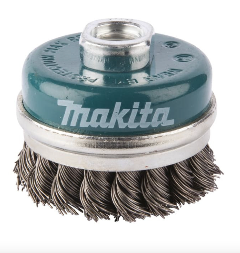 Spazzola a tazza con fili d'acciaio ritorti per smerigliatrice - MAKITA D-24153