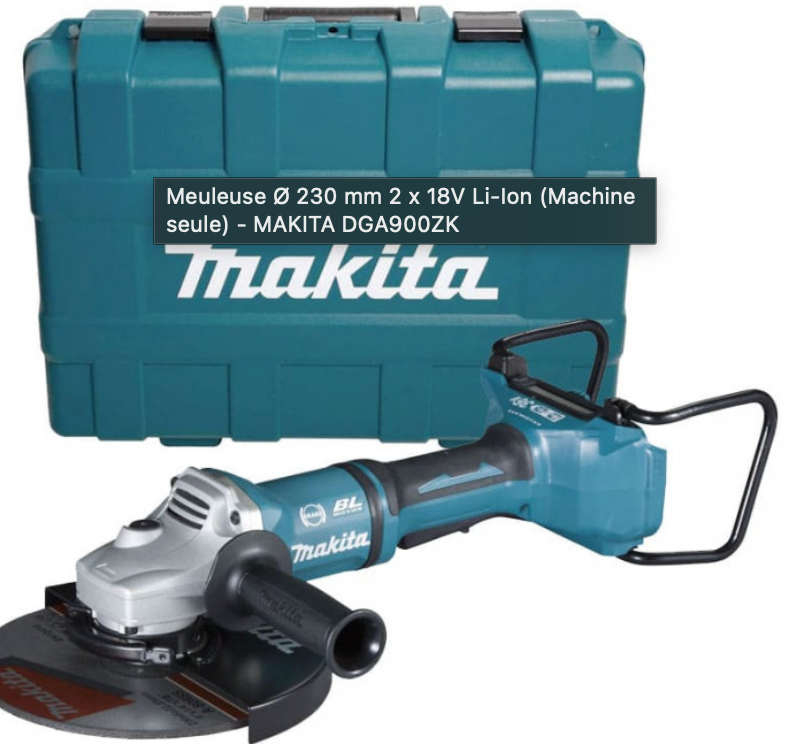 Smerigliatrice angolare 36V LXT Ø230 mm (Solo macchina) in scatola - MAKITA DGA900ZK