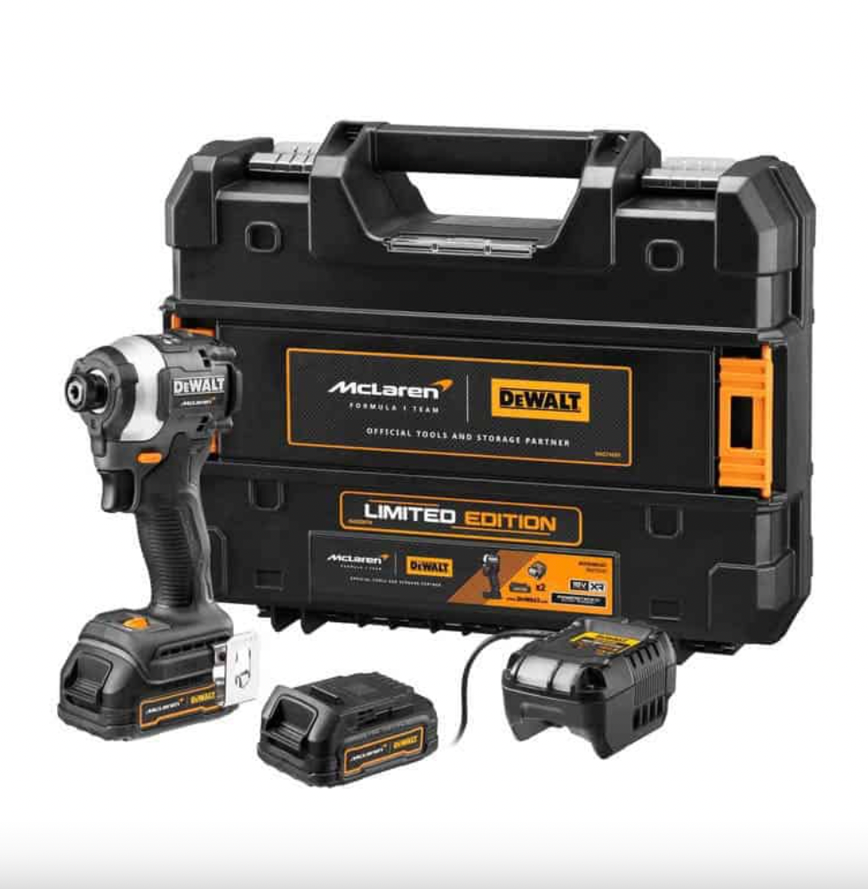 Avvitatore a percussione 18V XR 205 Nm (2x1,7 Ah PowerStack) Edizione McLaren - DEWALT DCF85ME2GT-QW