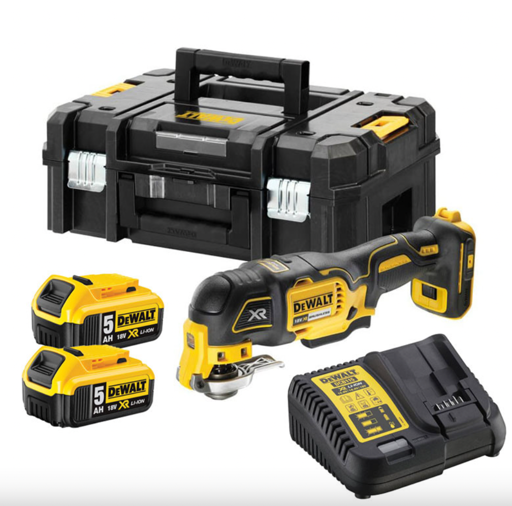 Multicutter 18V XR (2x5,0 Ah) in scatola TSTAK - DEWALT DCS356P2-QW