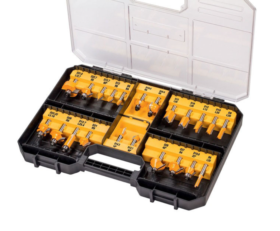 Set frese con gambo 8 mm (22 pz) - DEWALT DT90017-QZ