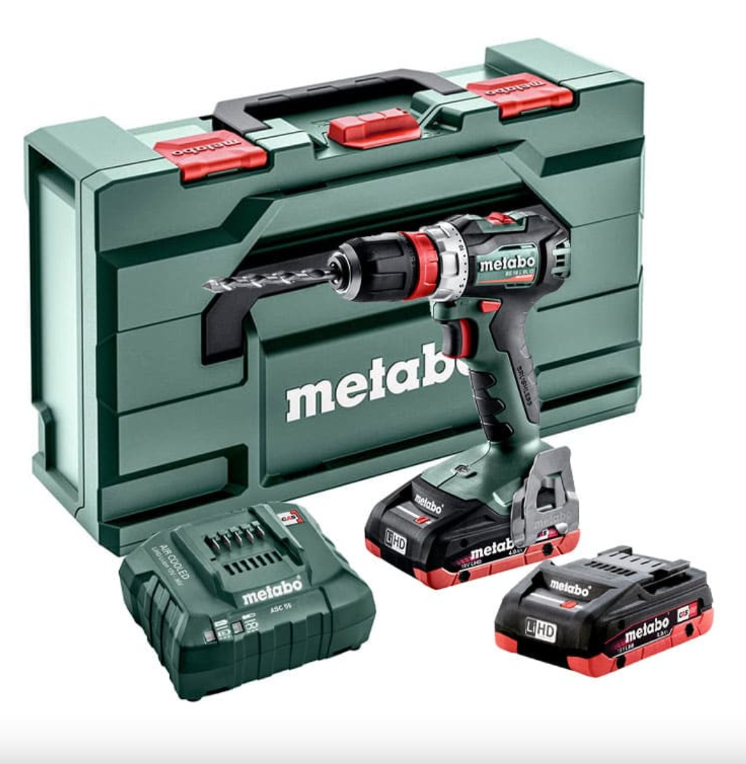 Trapano avvitatore 18V LiHD (2x4,0 Ah) BS 18 L BL Q in metabox - METABO 602327800